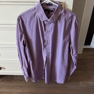 Banana Republic Men's Purple Gingham Shirt
